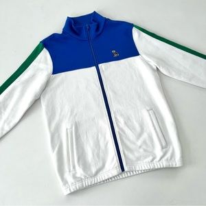 OVO All Court Track Jacket White/Blue/Green zip up sweater